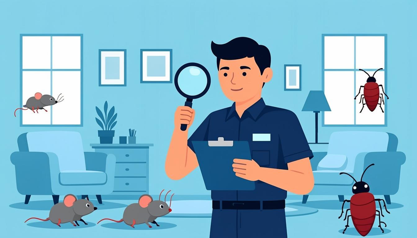Illustration d'un technicien Noxia 3D inspectant un appartement à Paris